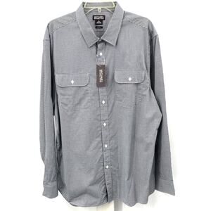 NWT Michael Kors Tailored Fit Gingham Long Sleeve Button Down Men's Size XXL